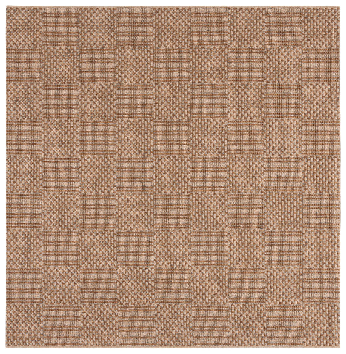Safavieh Sisal All-Weather 6'-7" x 6'-7" Rug in Natural / Grey
