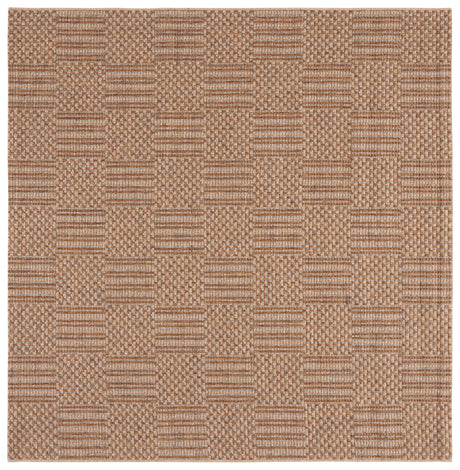 Safavieh Sisal All-Weather 6'-7" x 6'-7" Rug in Natural / Grey