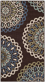 Safavieh Veranda 2'-7" x 5'-0" Rug in Chocolate / Blue