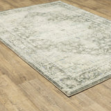 Oriental Weavers Savoy 28104 Grey/ Ivory Rug - angle detail