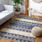 Safavieh Natura 4'-0" x 6'-0" Rug in Navy / Ivory