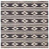 Safavieh Micro-Loop 5'-0" x 5'-0" Rug in Charcoal / Ivory