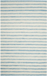 Safavieh Dhurries 4'-0" x 6'-0" Rug in Aqua / Ivory