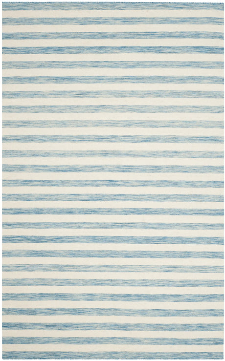 Safavieh Dhurries 4'-0" x 6'-0" Rug in Aqua / Ivory