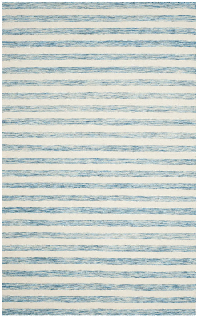 Safavieh Dhurries 4'-0" x 6'-0" Rug in Aqua / Ivory