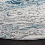 Safavieh Meadow 500 6'-7" x 6'-7" Rug in Grey / Blue