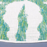 Safavieh Courtyard 6'-7" x 6'-7" Rug in Ivory / Green