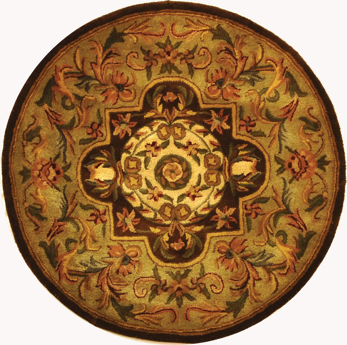 Safavieh Classic 3'-6" x 3'-6" Rug in Beige / Olive