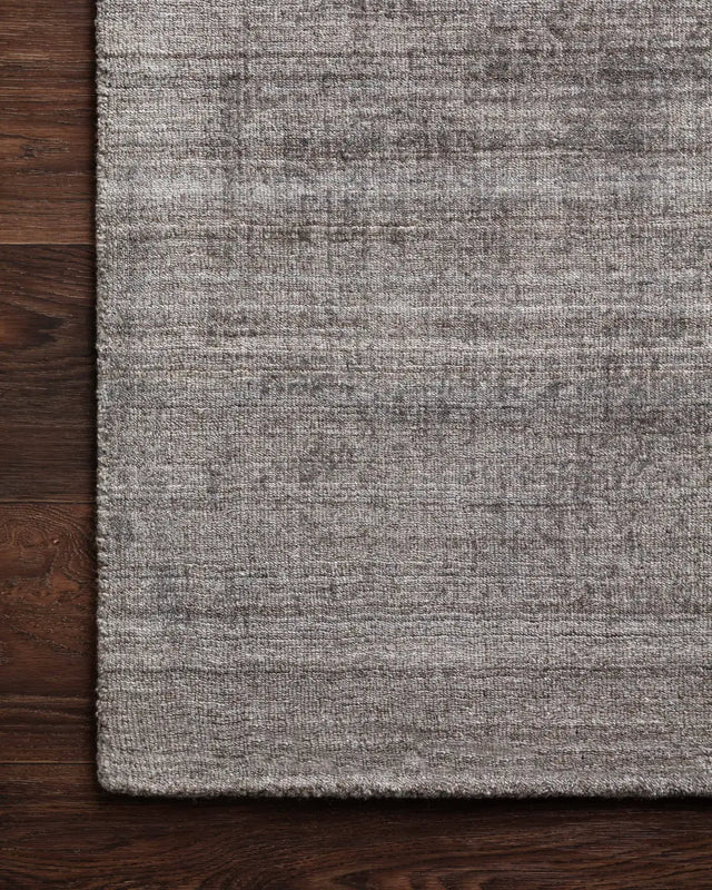 Loloi Pasadena Pas-01 Smoke Rug - corner on wood