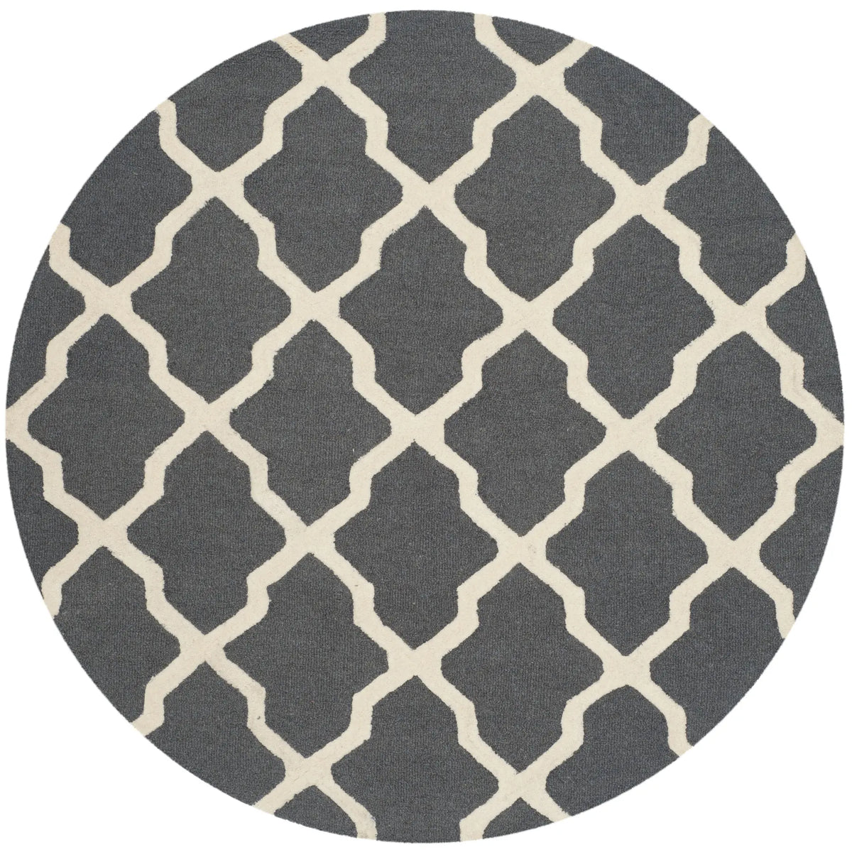 Safavieh Cambridge 6'-0" x 6'-0" Rug in Dark Grey / Ivory