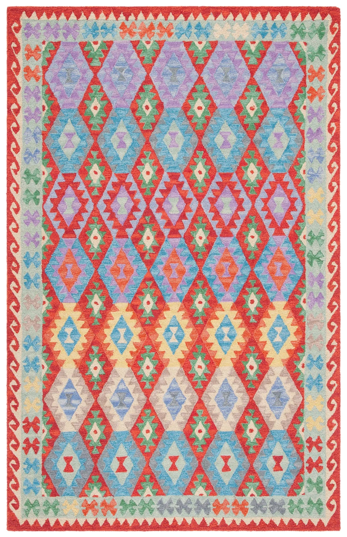 Safavieh Aspen 4'-0" x 6'-0" Rug in Red / Blue