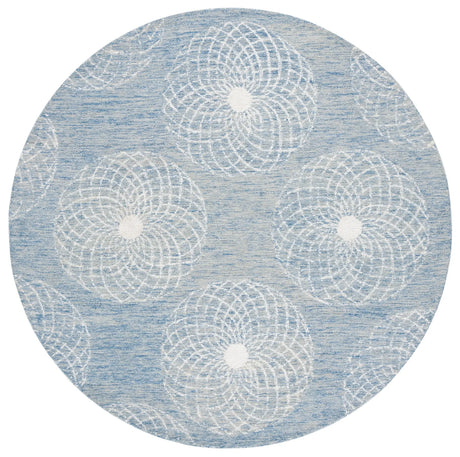 Safavieh Ebony 6'-0" x 6'-0" Rug in Blue / Ivory