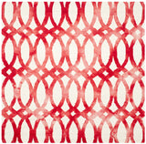 Safavieh Dip Dye 7'-0" x 7'-0" Rug in Ivory / Red