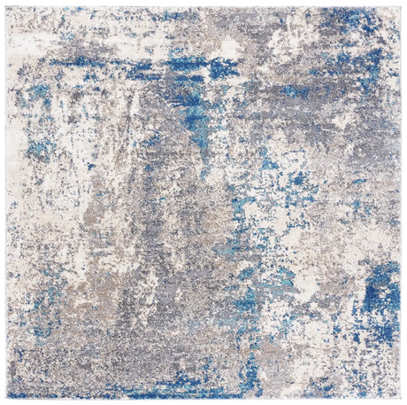 Safavieh Aston 6'-7" x 6'-7" Rug in Grey / Navy