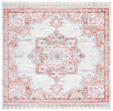 Safavieh Shivan 100 6'-7" x 6'-7" Rug in Ivory / Rust