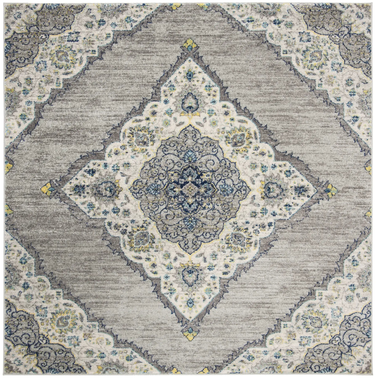 Safavieh Madison 6'-7" x 6'-7" Rug in Light Grey / Blue