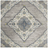 Safavieh Madison 6'-7" x 6'-7" Rug in Light Grey / Blue