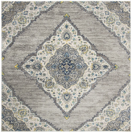 Safavieh Madison 6'-7" x 6'-7" Rug in Light Grey / Blue