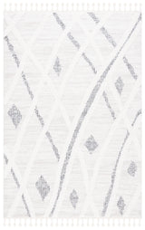 Safavieh Moroccan Tassel Shag 4'-0" x 6'-0" Rug in Beige / Grey