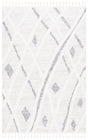 Safavieh Moroccan Tassel Shag 4'-0" x 6'-0" Rug in Beige / Grey