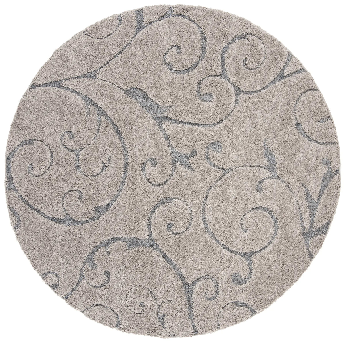 Safavieh Florida Shag 10'-0" x 10'-0" Rug in Grey / Light Blue