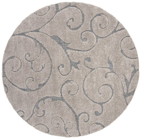 Safavieh Florida Shag 10'-0" x 10'-0" Rug in Grey / Light Blue