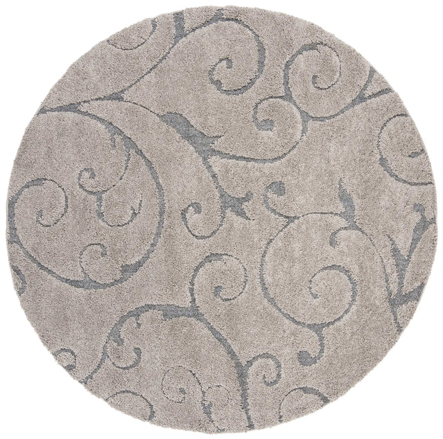 Safavieh Florida Shag 10'-0" x 10'-0" Rug in Grey / Light Blue