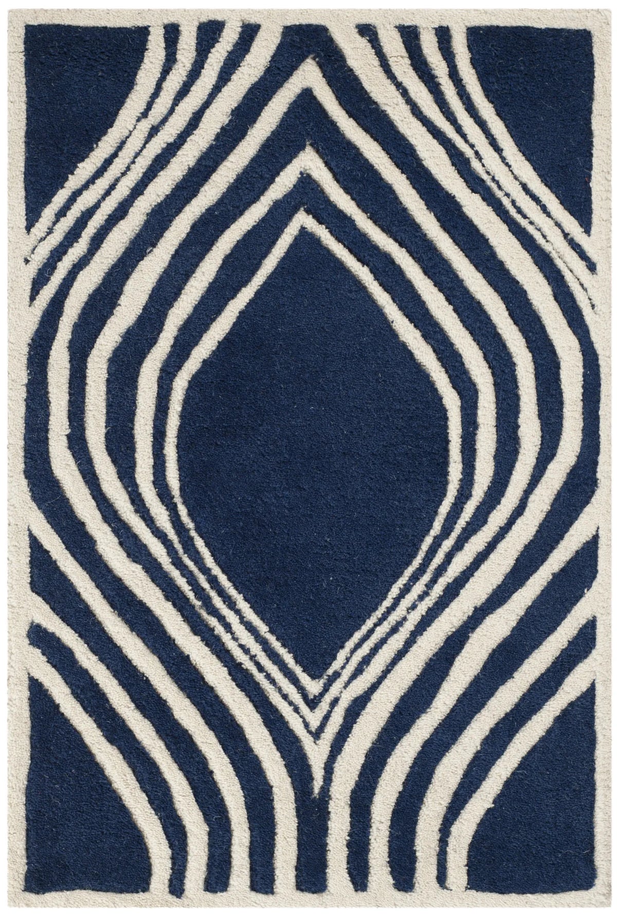 Safavieh Chatham 2'-0" x 3'-0" Rug in Dark Blue / Ivory
