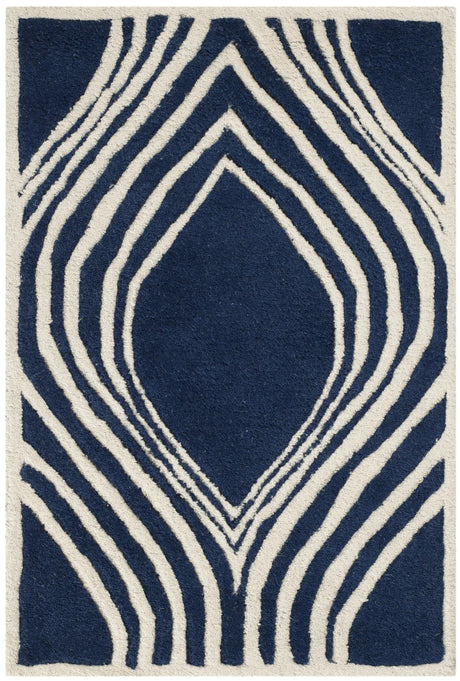 Safavieh Chatham 2'-0" x 3'-0" Rug in Dark Blue / Ivory