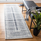 Safavieh Metro 2'-3" x 8'-0" Rug in Dark Grey / Ivory