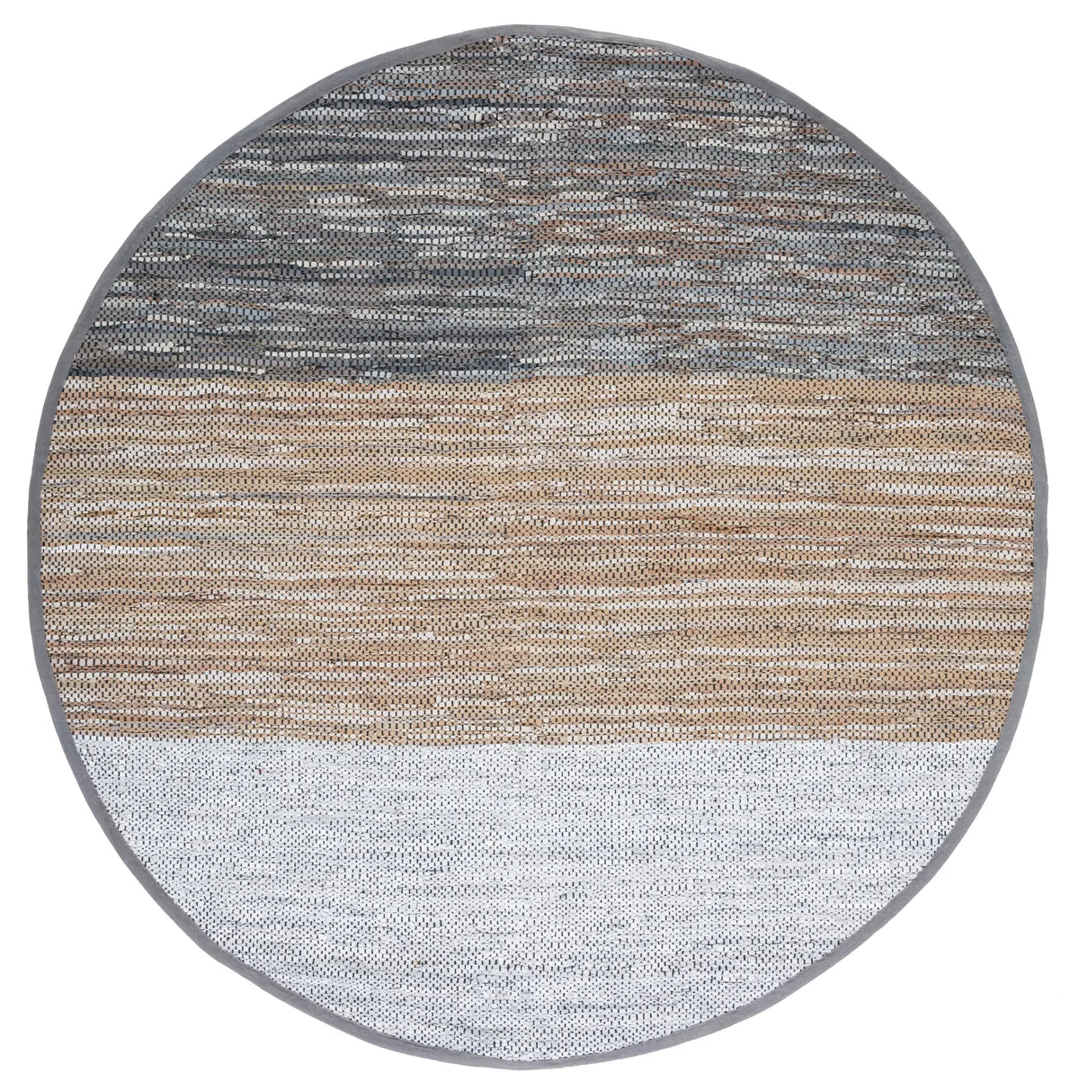 Safavieh Vintage Leather 7'-0" x 7'-0" Rug in Grey / Beige