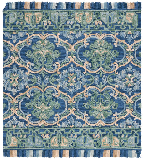Safavieh Blossom 6'-0" x 6'-0" Rug in Navy / Green