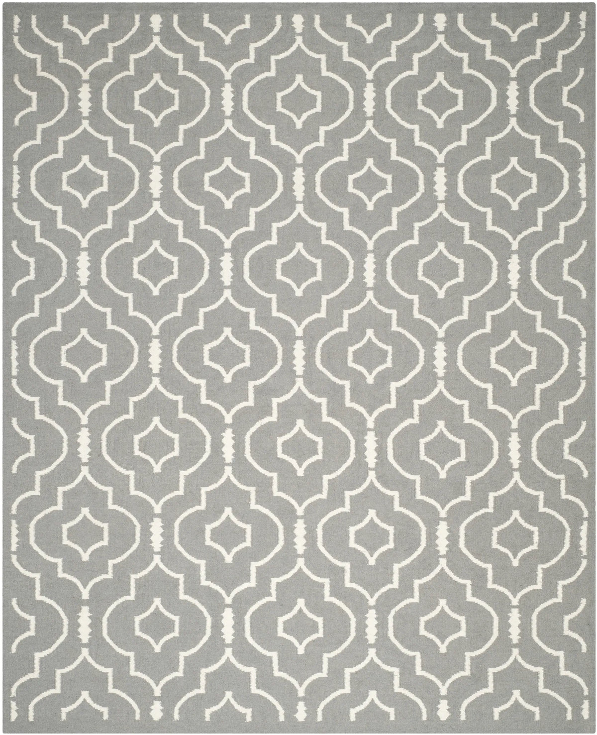 Safavieh Dhurries 10'-0" x 14'-0" Rug in Grey / Ivory