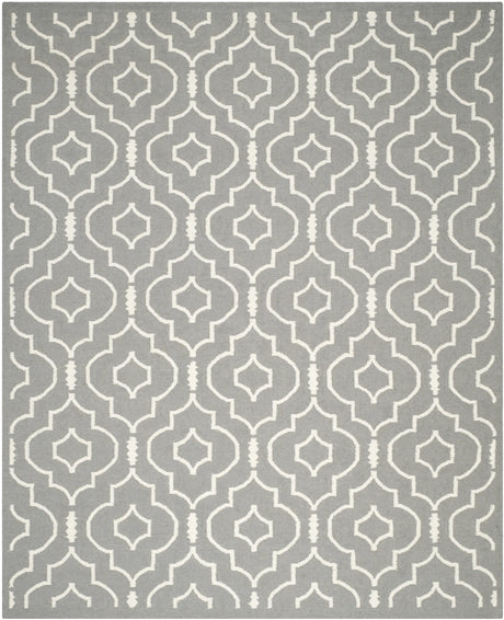 Safavieh Dhurries 10'-0" x 14'-0" Rug in Grey / Ivory