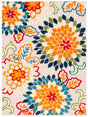 Safavieh Cabana 4'-5" x 6'-5" Rug in Ivory / Orange