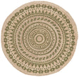 Safavieh Natural Fiber 3'-0" x 3'-0" Rug in Green / Natural