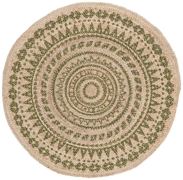 Safavieh Natural Fiber 3'-0" x 3'-0" Rug in Green / Natural