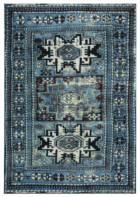 Safavieh Vintage Hamadan 4'-0" x 6'-0" Rug in Light Blue / Black