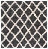 Safavieh Sgd-Dallas Shag 6'-0" x 6'-0" Rug in Dark Grey / Ivory