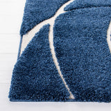 Safavieh Florida Shag 5'-3" x 7'-6" Rug in Navy / Ivory