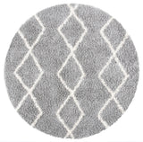 Safavieh Venus Shag 500 6'-7" x 6'-7" Rug in Grey / Ivory