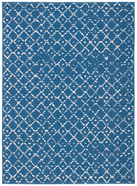 Safavieh Courtyard 4'-5" x 6'-5" Rug in Navy / Ivory