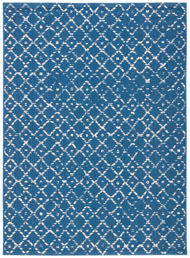 Safavieh Courtyard 4'-5" x 6'-5" Rug in Navy / Ivory