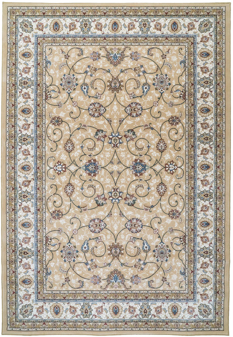 Dynamic Rugs Ancient Garden 57120 Lt Gold / Ivory Rugs - Rectangular
