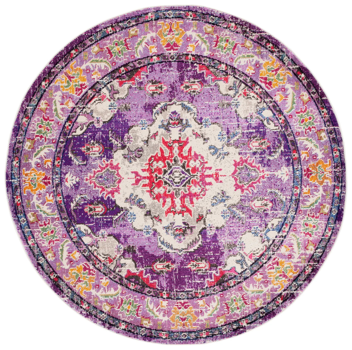 Safavieh Monaco 6'-7" x 6'-7" Rug in Violet / Fuchsia