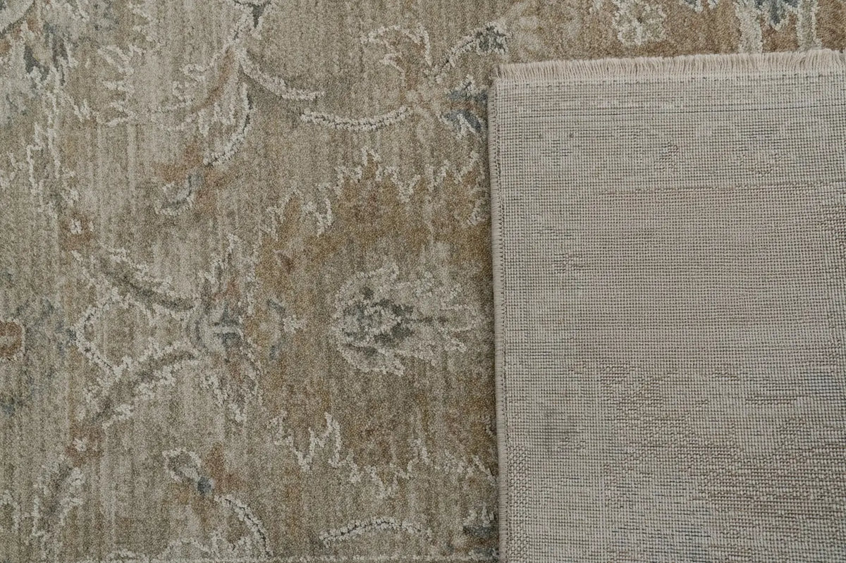 Dynamic Rugs Solace 17922 Power Loomed Traditional Cream/Grey/Rust Rug - Corner