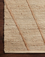 Loloi Bodhi Bod-02 Ivory/Natural Rugs - corner on wood