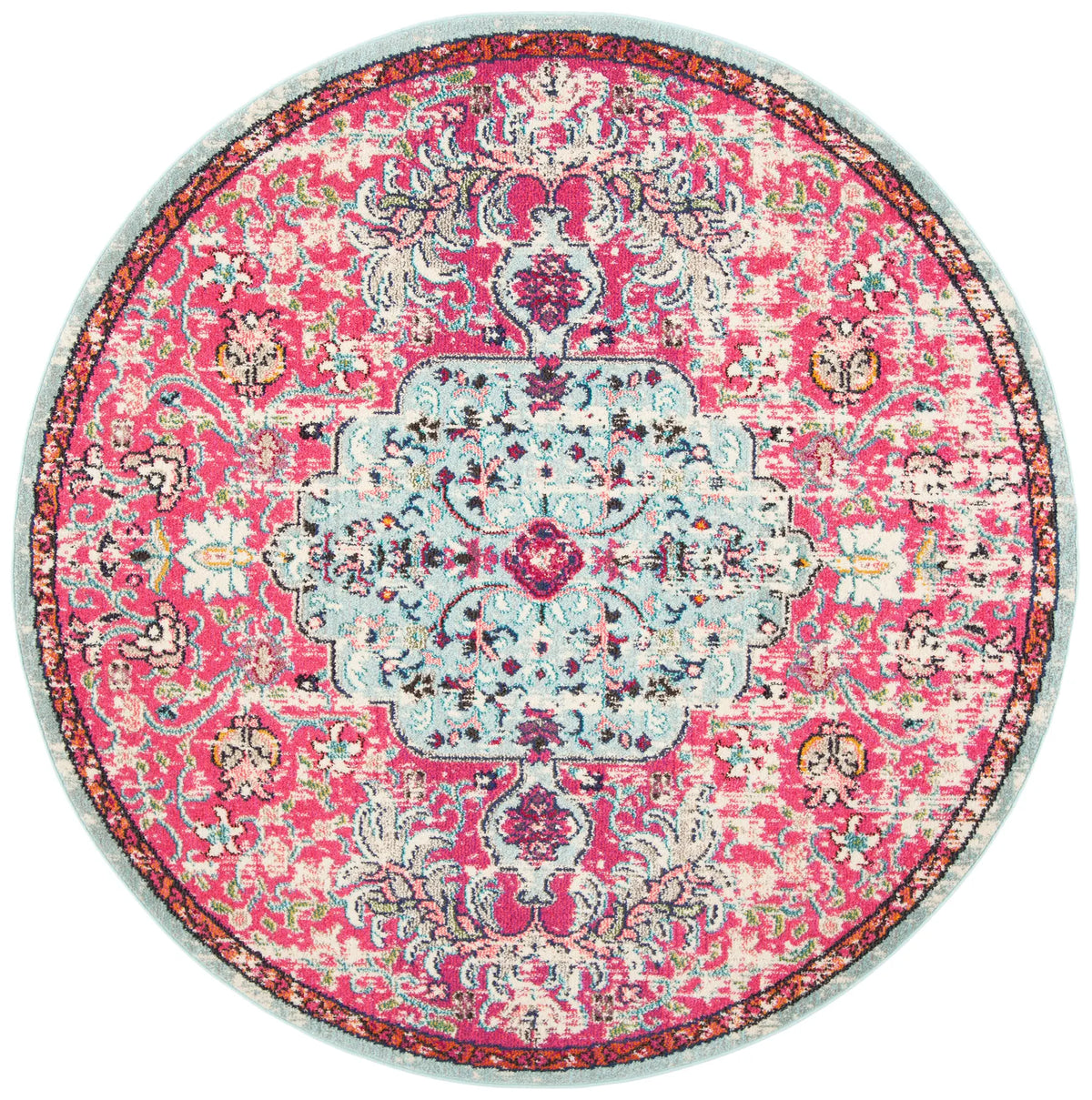 Safavieh Madison 10'-0" x 10'-0" Rug in Fuchsia / Teal