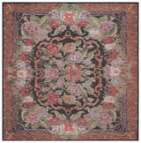 Safavieh Besarabian 6'-7" x 6'-7" Rug in Black / Sage Rust