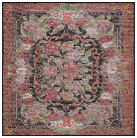 Safavieh Besarabian 6'-7" x 6'-7" Rug in Black / Sage Rust